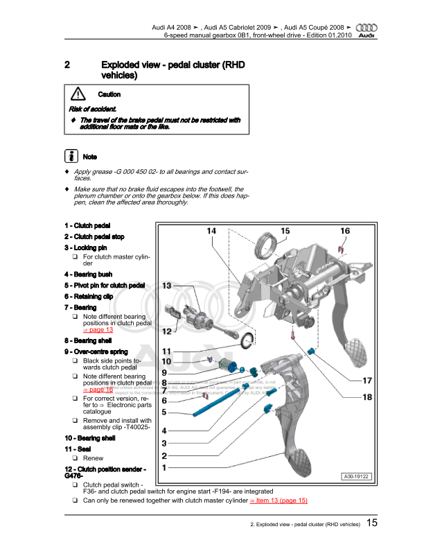 download AUDI A4 B7 able workshop manual