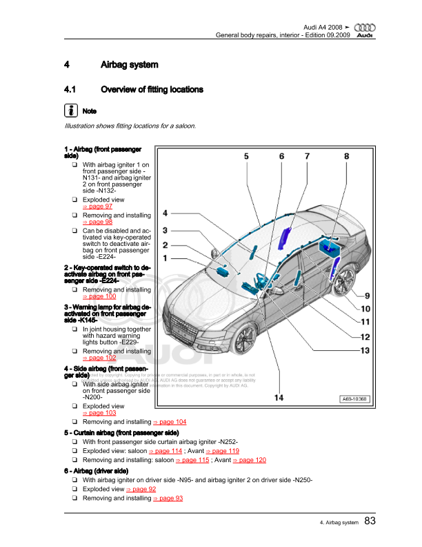 download AUDI A4 B7 able workshop manual