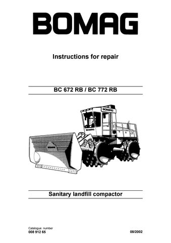 download BOMAG Sanitary landfill compactor BC 672 RB BC 772 RB able workshop manual