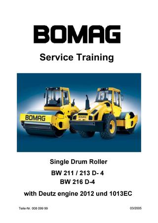 download BOMAG Single drum wheel drive vibratory roller BW 211 D 3 able workshop manual