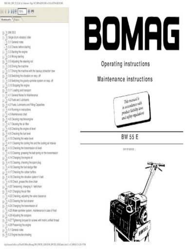 download Bomag BW55E instruction able workshop manual