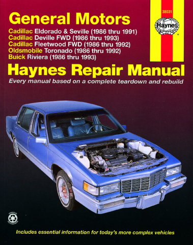 download Cadillac Eldorado able workshop manual