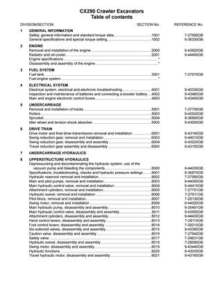 download Case CX290 Crawler Excavator able workshop manual