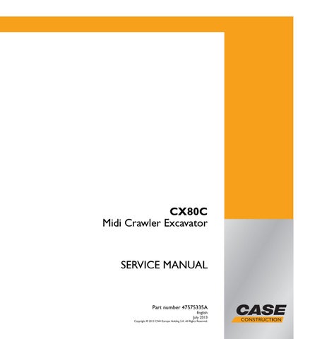 download Case CX350C Tier 4 Crawler Excavator able workshop manual