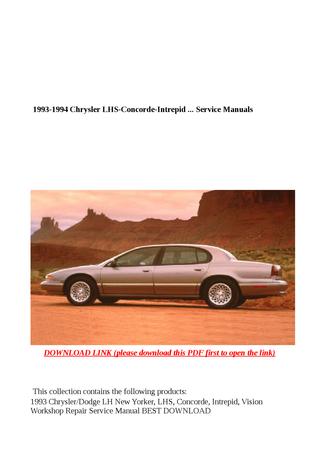 download DODGE CONCORDE INTREPID LH able workshop manual