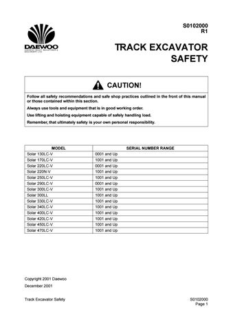 download DOOSAN DAEWOO SOLAR 470LC V Excavator able workshop manual