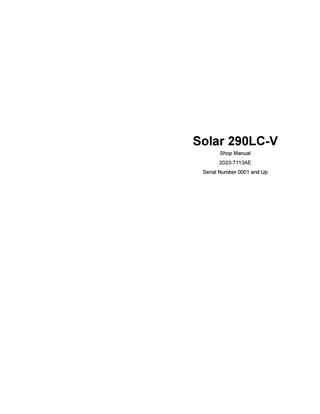 download Doosan SOLAR 290LC V Excavator Hydraulic Schematics able workshop manual