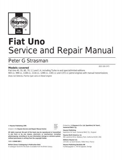 download Fiat Uno able workshop manual