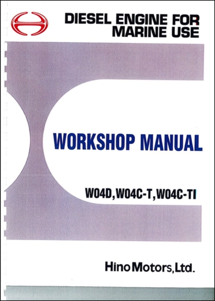 download Hino W04D W04C T W04C TI Marine Engine workshop manual