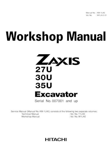 download Hitachi Zaxis 30U 2 35U 2 Excavator able workshop manual