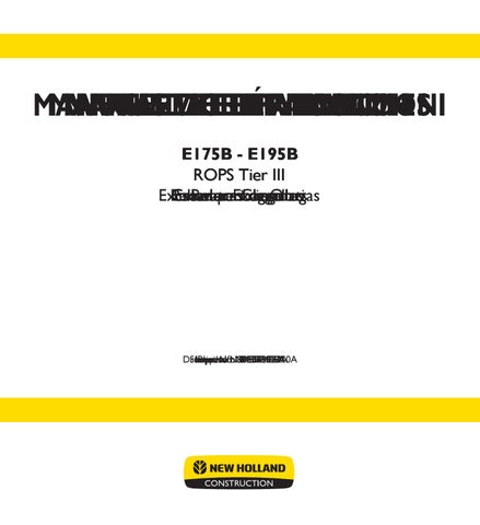 download Holland KOBELCO E175B Crawler Excavator able workshop manual