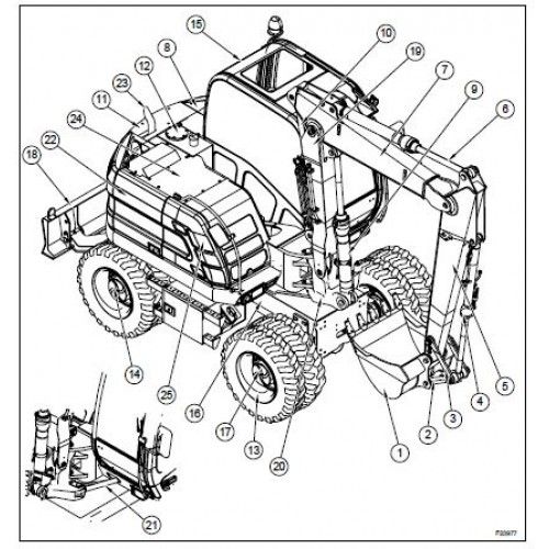 download Holland MH2.6 MH3.6 Excavator able workshop manual