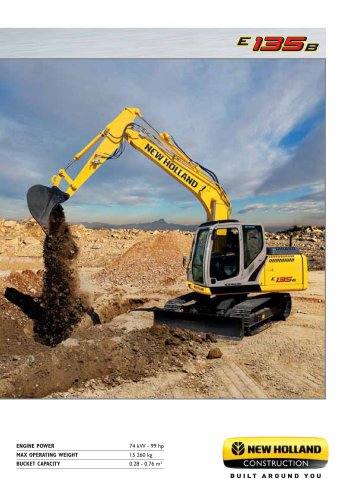 download Holland MH2.6 MH3.6 Excavator able workshop manual