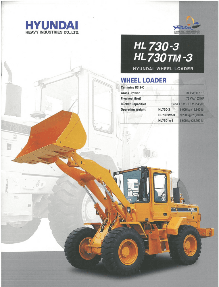 download Hyundai HL730TM 3 Wheel Loader able workshop manual