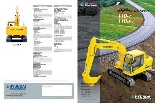 download Hyundai R110 7A Crawler Excavator able workshop manual