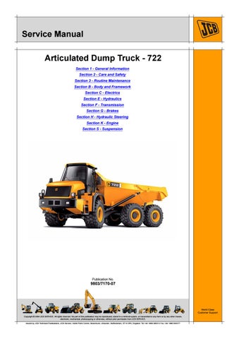 download JCB 722 Truck SCANNED able workshop manual