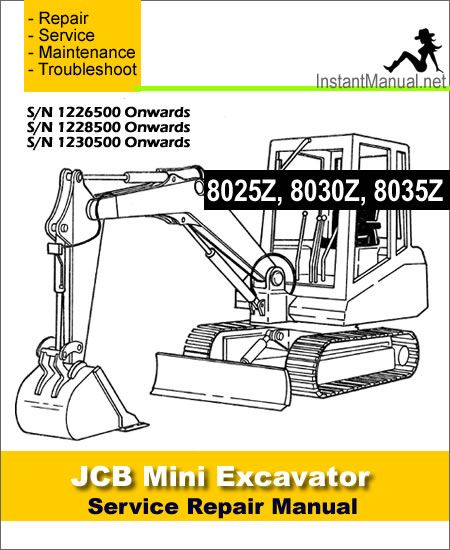 download JCB 802.7 Plus 802.7 Super Mini Excavator able workshop manual