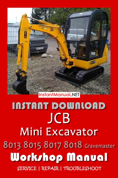 download JCB 802.7 Plus 802.7 Super Mini Excavator able workshop manual