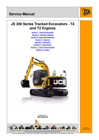 download JCB JS145 Tracked Excavator able workshop manual