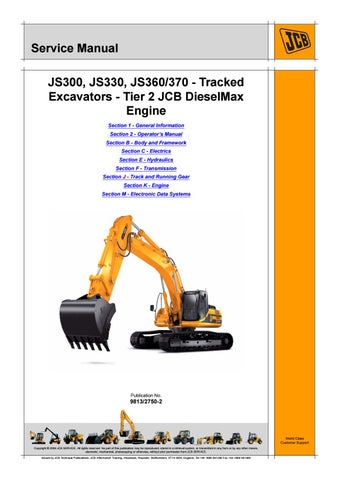 download JCB JS145 Tracked Excavator able workshop manual