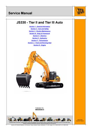 download JCB JS160 Tracked Excavator Tier 3 Auto able workshop manual