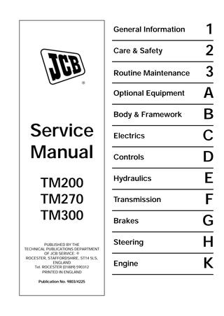 download JCB TM300 Wheel Loader able workshop manual