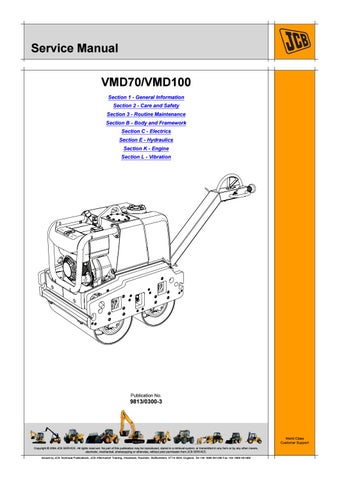 download JCB Vibromax 70B Walk Behind Roller able workshop manual