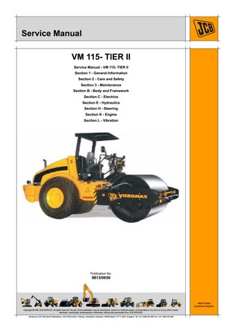 download JCB Vibromax VM46 Single Drum Roller able workshop manual