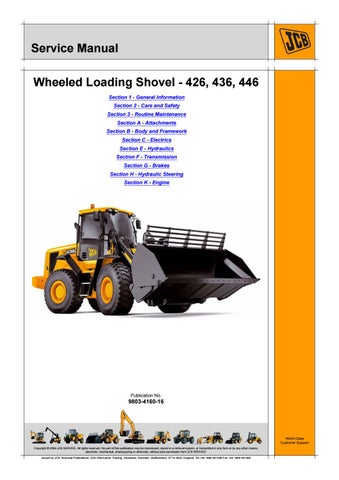 download JCB WHEELED Loader 436 able workshop manual