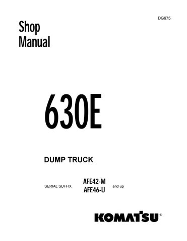 download KOMATSU 630E Dump Truck able workshop manual