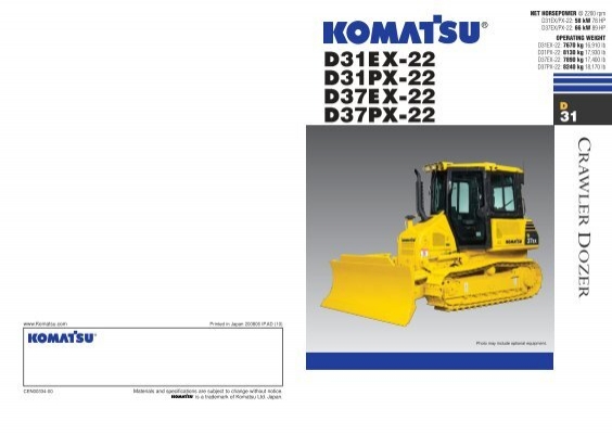 download KOMATSU D31EX PX 21 Operation able workshop manual