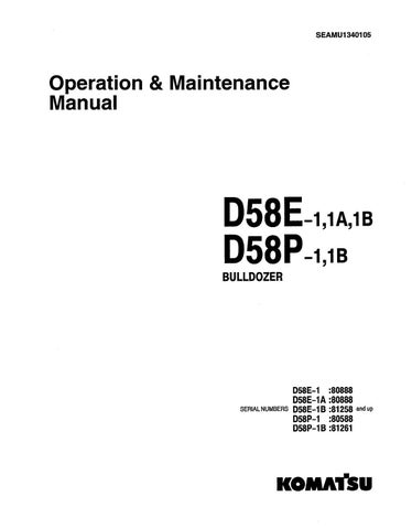 download KOMATSU D58E 1B D58P 1B DOZER Operation able workshop manual