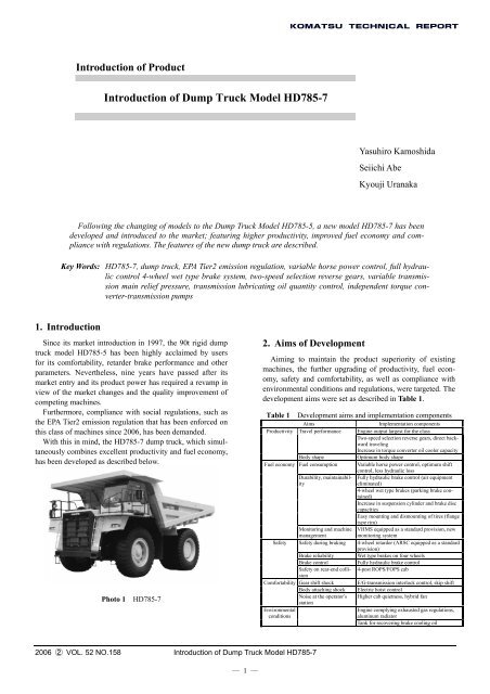 download KOMATSU HD785 7 Dump Truck able workshop manual