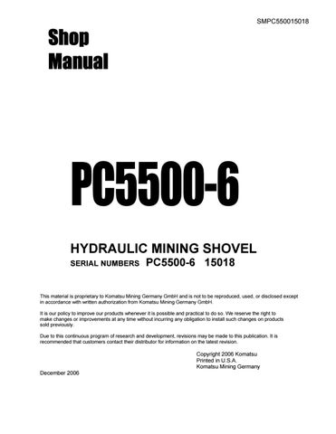 download KOMATSU PC5500 6 Hydraulic SHOVEL Hydraulic s able workshop manual