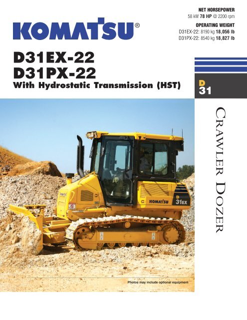 download Komatsu D31EX 22 Bulldozer able workshop manual