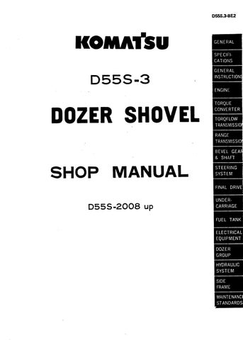 download Komatsu D55S 3 Dozer Shovel able workshop manual