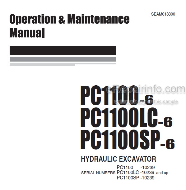 download Komatsu PC1100 6 PC1100SP 6 PC1100LC 6 able workshop manual