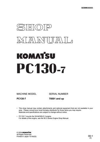 download Komatsu PC130 7 able workshop manual