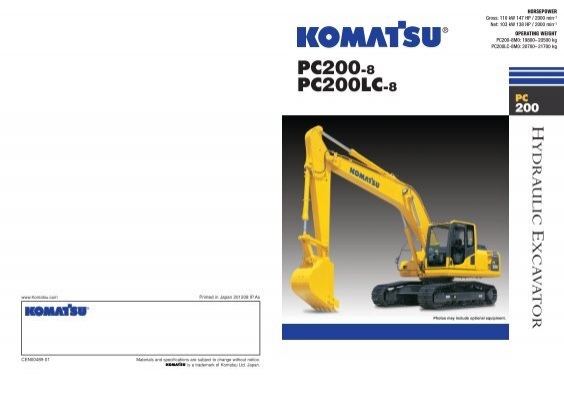 download Komatsu PC200LC 8 Hydraulic Excavator able workshop manual