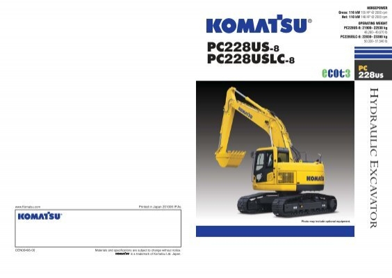 download Komatsu PC228US 2 PC228USLC 2 able workshop manual