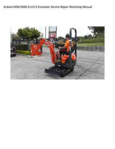 download Kubota K008 3 U10 3 Excavator able workshop manual