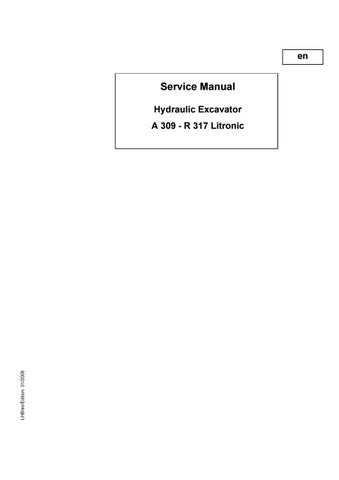 download LIEBHERR A312 Hydraulic Excavator Operation able workshop manual