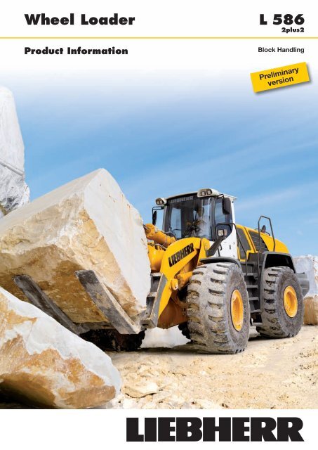 download LIEBHERR L586 2PLUS2 Wheel Loader able workshop manual