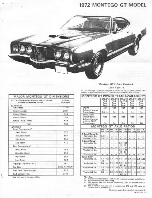 download MERCURY MONTEGO able workshop manual