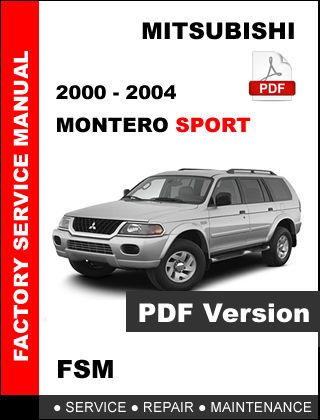 download MITSUBISHI PAJERO Sport workshop manual