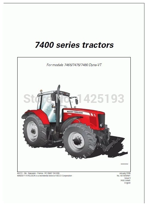 download Massey Ferguson MF3600 tractor workshop manual