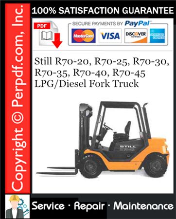 download STILL FORK Truck R70 35 R70 40 R70 45 Master workshop manual