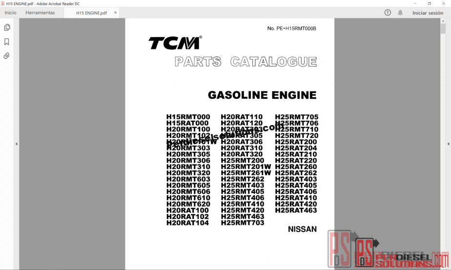 download TCM Forklift Truck FD35T3S able workshop manual