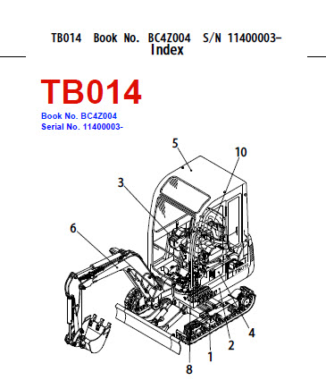 download Takeuchi TB014 Compact Excavator able workshop manual