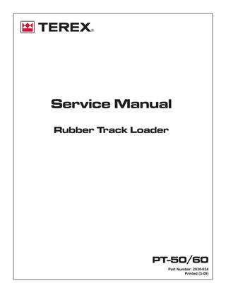 download Terex PT 50 PT 60 Track Loader able workshop manual